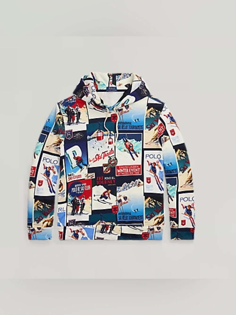 Polo Ralph Lauren Ski Patchwork Fleece Hoodie Sweatshirt NWT Sz XL $298 MSRP